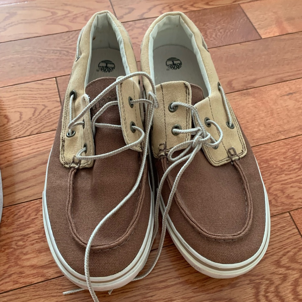 Timberland Brown and Tan Boat Shoes